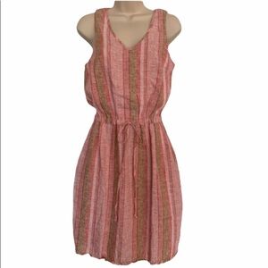 𝅺DREW Anthro Natural Dobby Stripe Dress NWT Size S